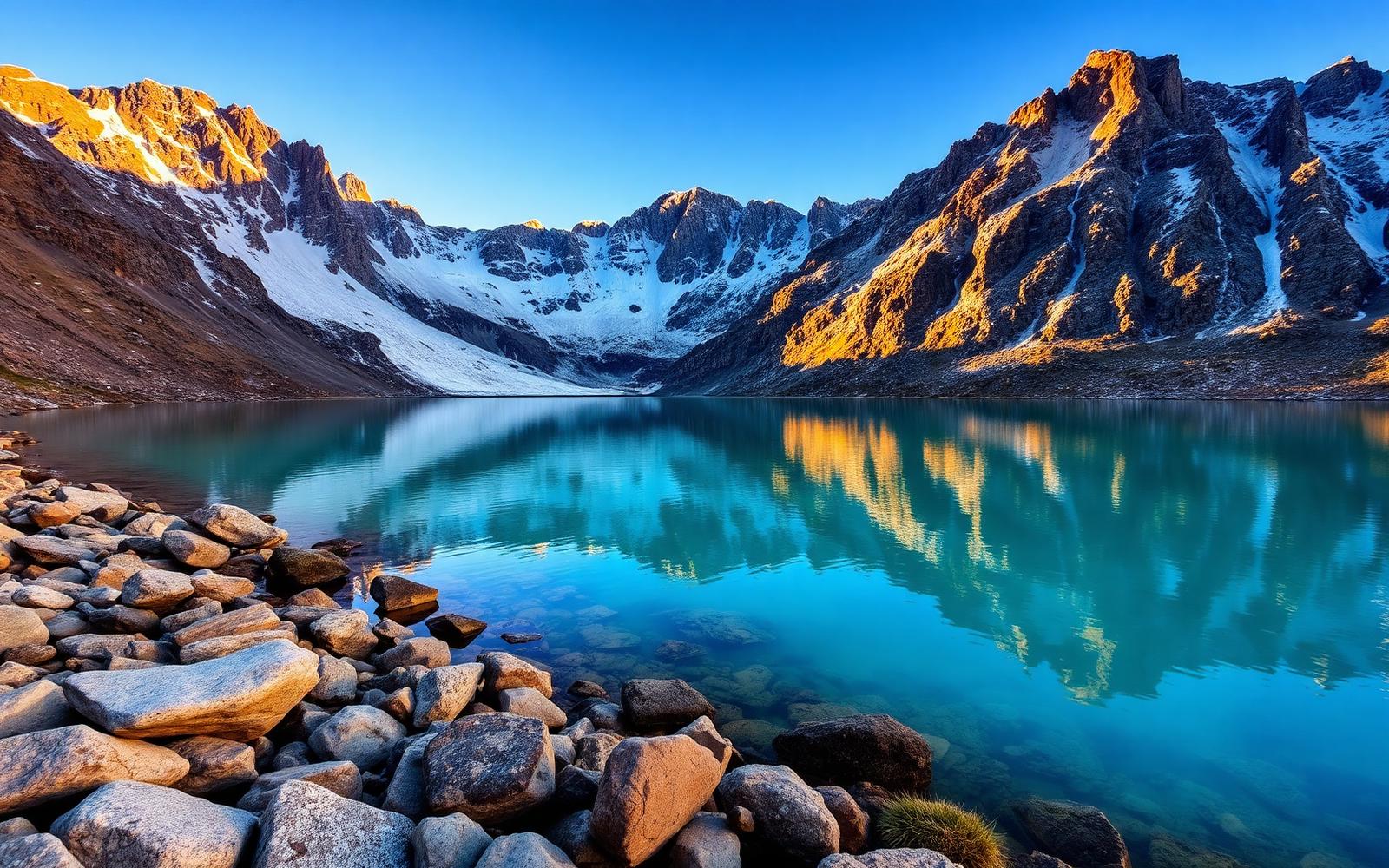 Ibón glaciar de aguas turquesas bajo paredes de granito en el Pirineo — imagen ilustrativa de Ibón de Gorgutes